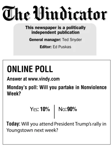 Vindy Poll for 1006: Will you attend President Trump's rally in Youngstown next week?